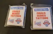 2 x 2001 AFL Herald Sun Finals Series tattoos Promo Football Stickers New Sealed