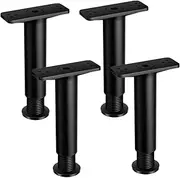 LIFKICH 4Pcs Adjustable Bed Frame Support Legs Height Adjustable Durable Bed Center Leg Replacement Easy Installation for All Bed Styles Strong Load Bearing Capacity