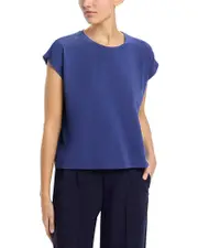 Eileen Fisher Fine Stretch Jersey Knit Boxy Tee