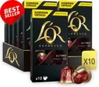 LOR Espresso Ultimo Intensity 13 100 Aluminum Capsules for Nespresso