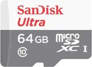 64GB MEMORY CARD SANDISK ULTRA HIGH SPEED MICROSD CLASS 10 for PHONES & TABLETS