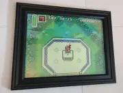 Legend of Zelda A Link to the Past Pin-up # 1 FRAMED Master Sword Super Nintendo
