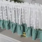 Tulle Curtain Breathable Punch-free Soft Lace Decorative Sheer Curtain Polyester