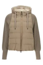 BRUNELLO CUCINELLI Two-Material Puffer Jacket