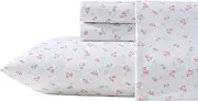 [Laura Ashley] Kids Sheet Set, Ultra-Soft & Breathable Toddler Bedding with Matching Pillowcases, Wrinkle-Resistant, Ideal Girl Room Essentials (Busy Bee Pink, Queen)