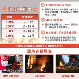 耐高溫手套1雙 隔熱800℃ 加長腕部(隔熱手套/烘焙手套/耐熱手套/防燙手套/焊接手套/烤箱)