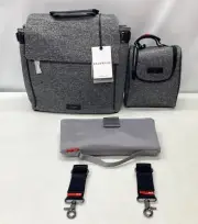 Pottery Barn KIDS Storksak St. James Convertible Backpack w/FAB Bag~Scuba Gray