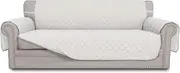 Easy-Going Sofa Slipcover Reversible Sofa Cover Water Resistant Couch Cover with Foam Sticks Elastic Straps Furniture Protector for Pets Kids Children Dog Cat (Sofa, Ivory/Ivory)