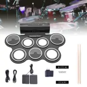 KONIX W759 Portable Electronic Digital Drum Kit Usb 7 Drum Pads Roll Up Silicone