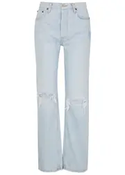 Re/done 90's Distressed Straight-leg Jeans - Blue - W25 W25