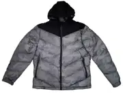 NEW PETER MILLAR CROWN APRES-SKI Iron Gray CAMO Print REFLECTIVE PUFFER Jacket L