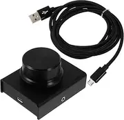 Gatuida Inline Volume Control for Volume Knob with Mute Metal Housing 6.57ft Cable Simple Operation for Music Videos