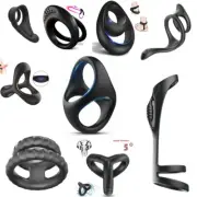 Male Penis-Extender-Enlarger-Sleeve-Men Enhancer Ball-Stretcher-Ring Delay Ball