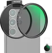NEEWER CPL Filter for Phone, 67mm Camera Lens Polarizing Filter with Metal Cold Shoe Phone Clip Compatible with iPhone 16 15 Pro Max Plus 14 13 Pro Max Mini 12 11 X XS Max Samsung Galaxy, FL-27