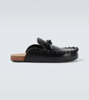 [JW Anderson] JW Anderson Ruffled leather mules AU 7 black