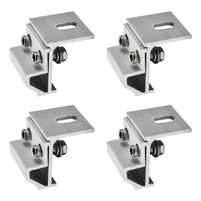 4X Solar Panel Clamp Roof Mounting Bracket Fixing Clips Panel Fixing Clips