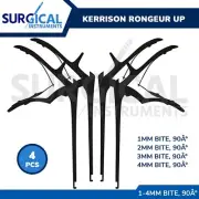 4 Pcs Kerrison Rongeurs 6" Black (1, 2, 3, 4mm) 90 Degree Up Cervical German Gr