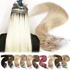 12"-24" Micro Link Human Hair Extensions Remy Micro Loop Ring Bead Thick 150G US
