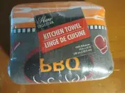 Home Collection Kitchen Set 5 Pieces Good Eats BBQ Oven Mitt Pot Holders Towels