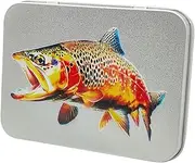 Pocket Fly Box | Large Double-Sided Fishing Lures Box,Trout Fly Print Flyfishing Storage and Organization Box, Fishing Accessories for Enthusiasts Beginners