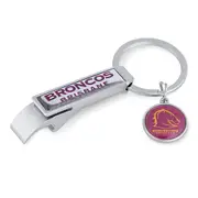 Brisbane Broncos NRL Metal Keyring Bottle opener with Pendant