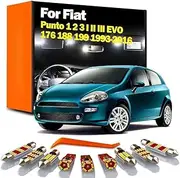 LED Interior Dome Map Light Kit, For Fiat Punto 1 2 3 I II III EVO 176 188 199 1993-2016