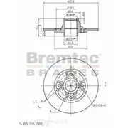 Bremtec Euro-Line GeoZinc Coated Brake Rotor - BDR19970EL