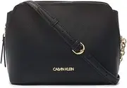 [Calvin Klein] Hailey Micro Pebble Triple Compartment Chain Crossbody