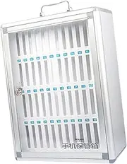 Leefasy Cell Phone Locker,Storage Cabinet,Aluminum Alloy Portable with Handle Holder,Pocket Chart Lock Box for Exam Office Classroom, 48 Slots