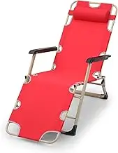 Athena Collection Zero Gravity Outdoor Lounge Chair with Headrest, 26" Width Reclining Pool Lounge Lawn Chairs Recliner, Outdoor Chaise for Beach Patio Backyard Outside, Red