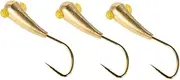 WHAMVOX 3pcs Fish Hook Fishing Hooks Fishing Hook Kit Saltwater Hooks Hook Fishing Hook Extractor Live Bait Fishing Hook Live Bait Hook Fishing Hook Tool Golden Brass