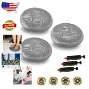 3-Pack Wobble Cushions with Pump - Stability Balance Discs for Kids & Adults