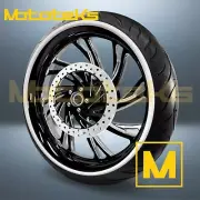 16" 16x3.5 NEO MAG WHEEL BLACK MACHINE FOR HARLEY SOFTAIL MODELS FRONT