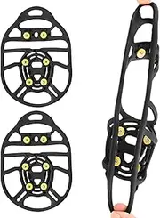 Anti-Slip Overshoe Crampons - Walking Grips Rubber Ice Overshoe Cleats | Rubber Walking Cleats Anti-Slip Crampons for Shoes, Boots, Mountaineering Shoes