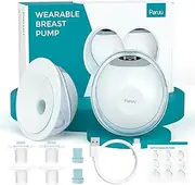 Paruu P20 Hands-Free Electirc Wearable Breast Pump, Strong Suction, Portable Breast Pump, Low Noise