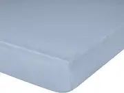 Jersey Knit Crib Sheet with Fitted Stretch, Standard Baby and Toddler Mattress, 52" x 28" x 8", Blue, Pack of 1