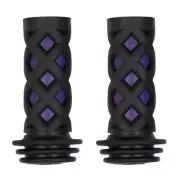 Azur Anak Kids Bike Grips 85mm - for 12" Bikes - Black Blue Purple