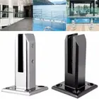 Square Stainless Steel Spigot Glass Fence Clamp Pool Balustrade Silver / Black