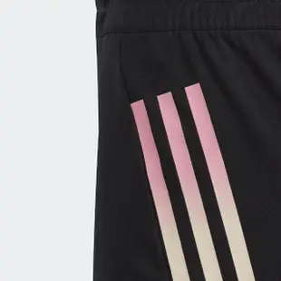 【adidas 愛迪達】短褲 大童 女童 男童 運動褲 黑 IC0350