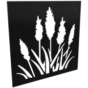 ProtectorAl 300 - 940 x 300 - 940mm Black Bullrush Framed Composite Decorative Panel