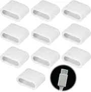 USB-C Protective Cap, Pack of 10, Dust Cap USB-C Connector Plastic Dustproof Cover of Data Cable, Dust Protection of Charging Cable, Cover Caps for USB Type-C (Transparent)