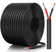 16 AWG 2 Conductor Tinned Copper Electrical Wire - 100FT Flexible PVC Cord