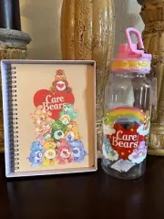 Care Bears Note Book Water Bottle Set