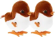 GARIOUANS 2pcs Jumping Wind Up Plush Animal Plaything for Clockwork Party Favors for Endless Fun and Active Play