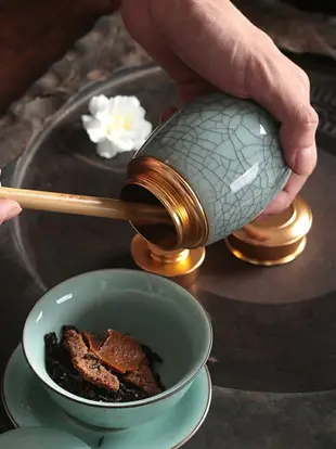青瓷茶葉罐陶瓷小號便攜儲存罐旅行家用密封普洱茶罐龍泉哥窯茶罐