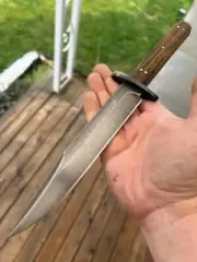 Custom Handmade D2 Steel Bowie Full Tang Stag Antler Handle Fixed Blade Knife WS