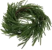 CHICAMPERA Realistic Artificial Pine Needle Garland for Christmas Mantle Fake Greenery Decoration Sturdy Construction for Holiday Home Decor and Photography Props