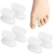 6 Pieces Gel Toe Separators, Soft Silicone Toe Corrector Toe Spacer Comfort Foot Pain Relief Toe Separator Orthotics