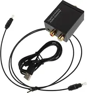 TEHAUX Digital to Analog Audio Converter Optical and Inputs Audio Converter for Tvs Rvs Sound Systems Easy Setup