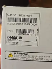 RT2110301 LAARS BURNER DOOR REFRACTORY TILE